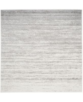 Adirondack Ivory and Silver 6' x 6' Square Area Rug