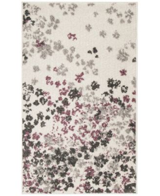 Adirondack Ivory and Purple 2'6" x 4' Area Rug