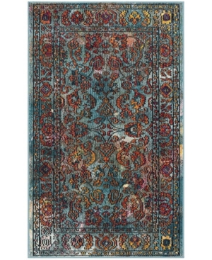 Safavieh Crystal Light Blue and Orange 3' x 5' Area Rug