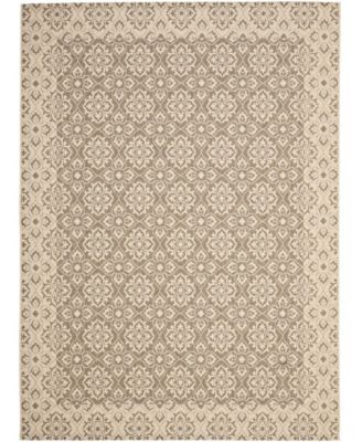Courtyard CY6550 Brown and Creme 8' x 11' Outdoor Area Rug