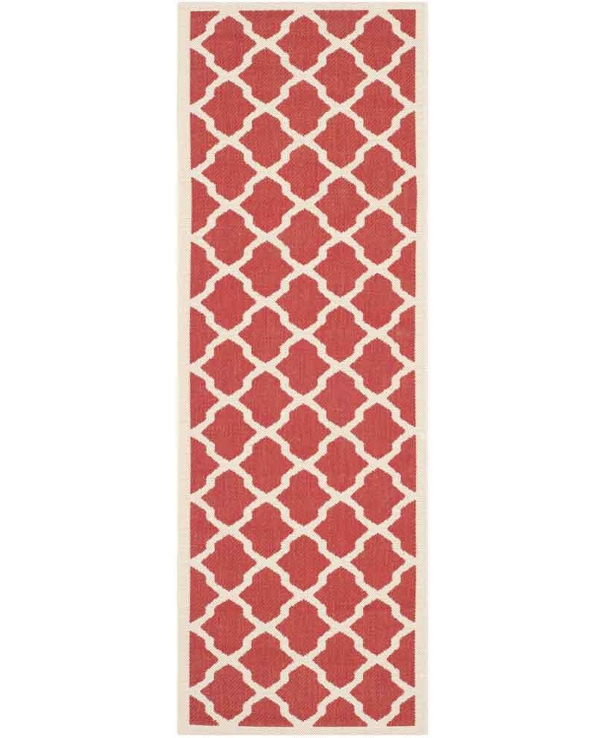 Shop Safavieh Courtyard Cy6903 Red And Bone 2'3" X 6'7" Sisal Weave Runner Outdoor Area Rug