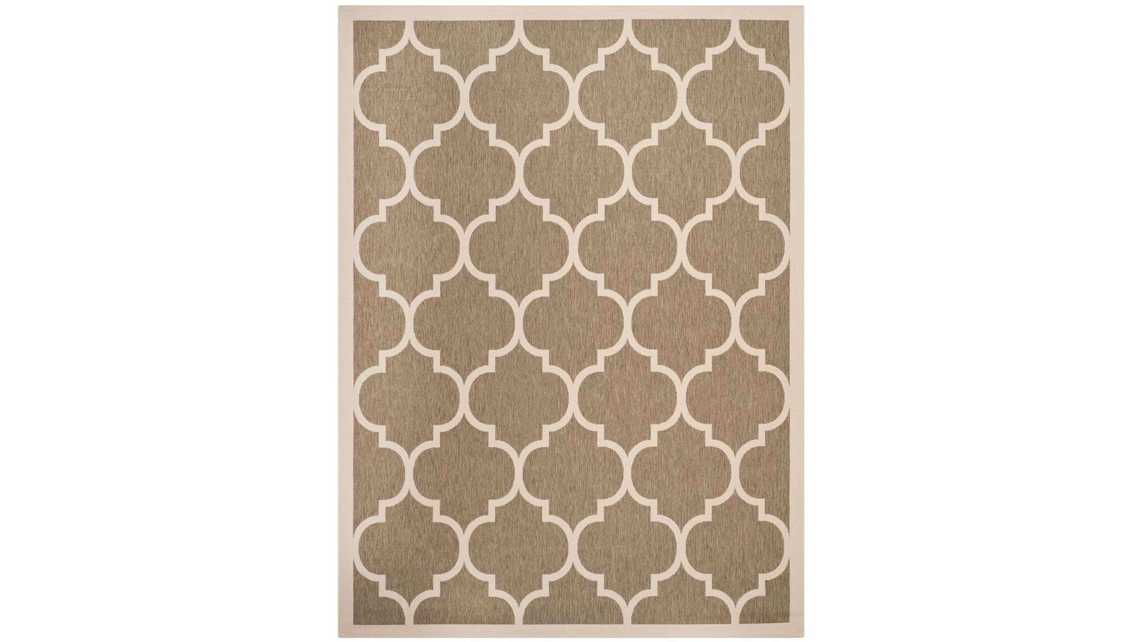 Safavieh Courtyard CY6914 Brown and Bone 8' x 11' Outdoor Area Rug