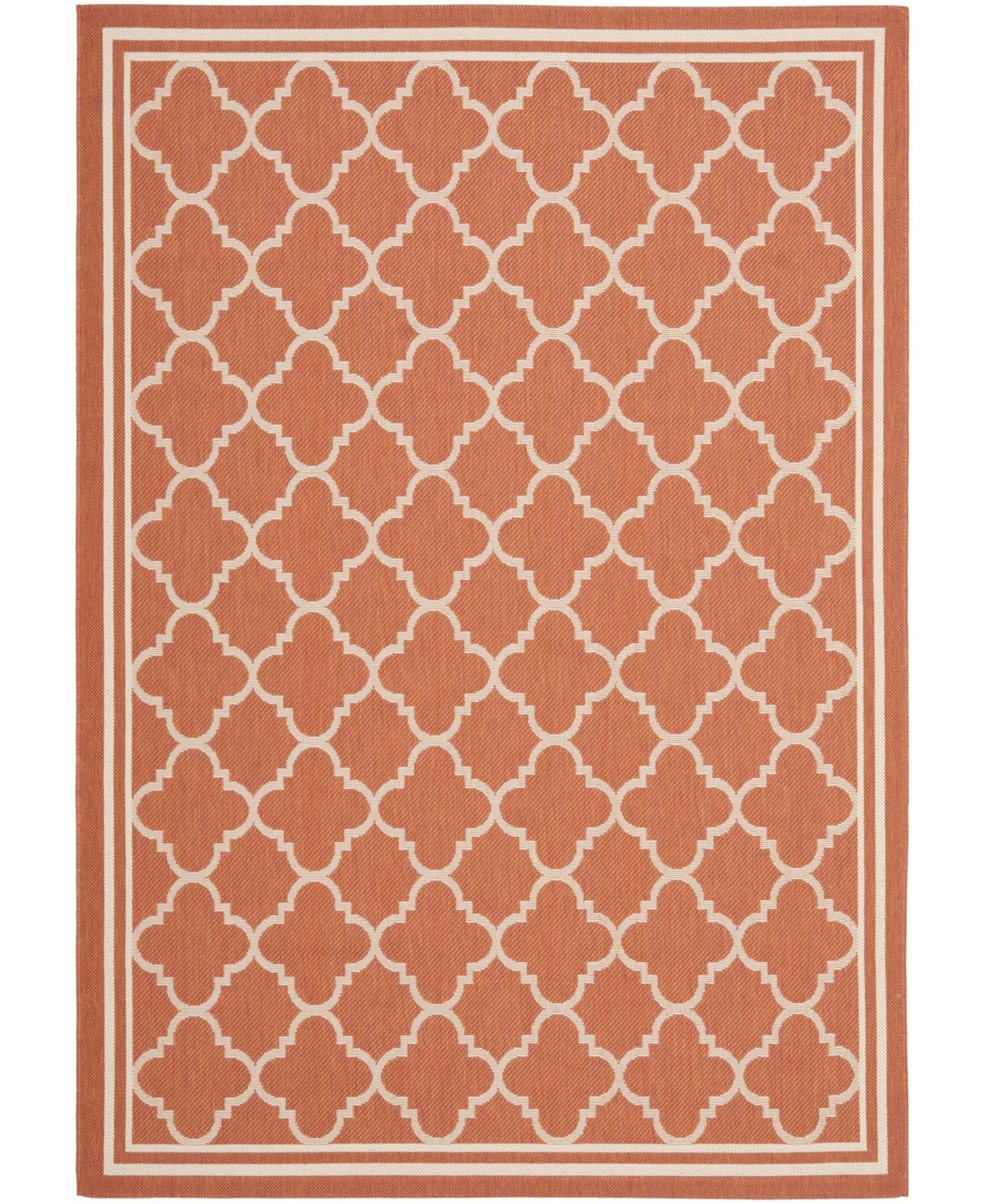 Safavieh Courtyard CY6918 Terracotta and Bone 5'3" x 7'7" Sisal Weave Outdoor Area Rug