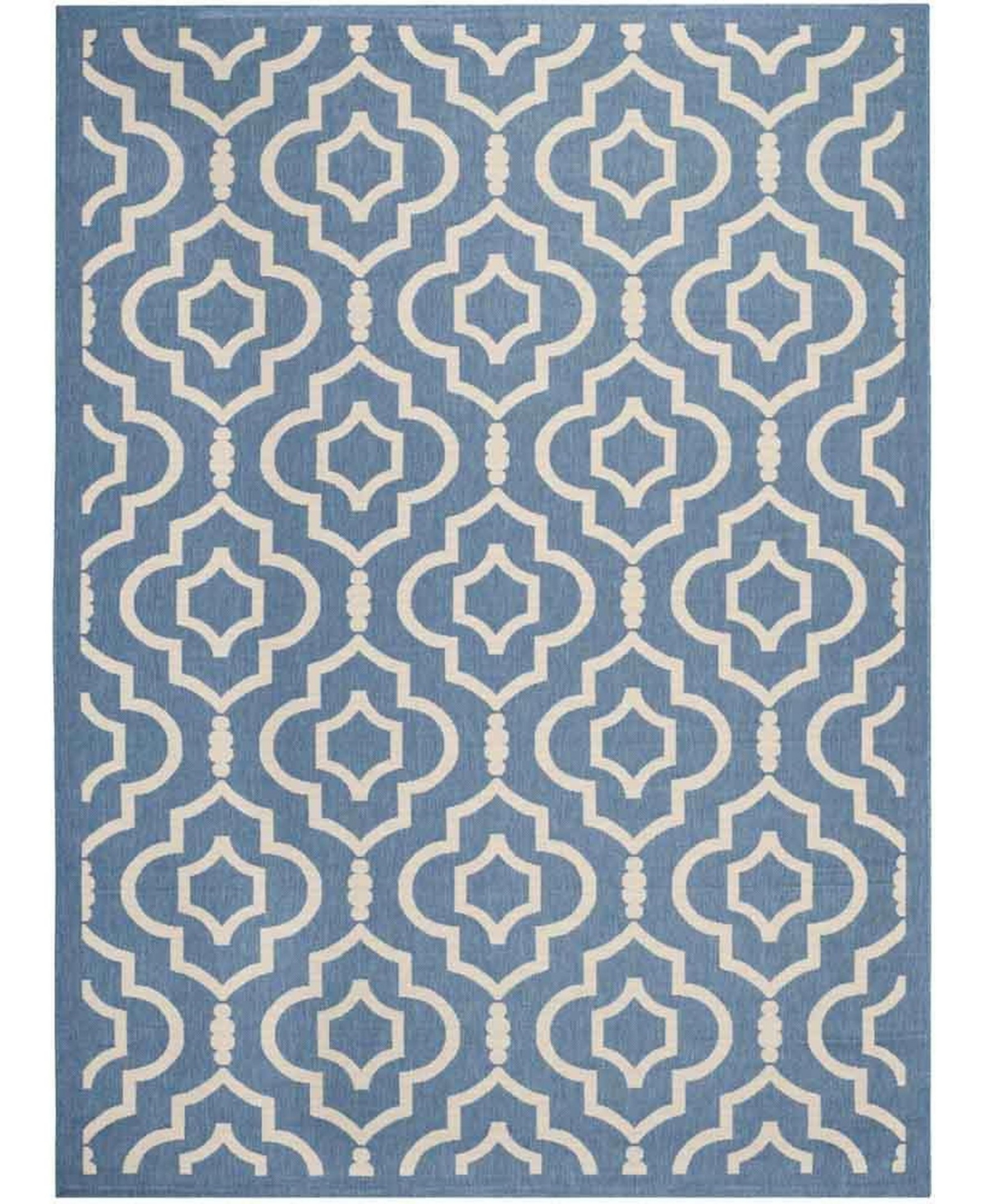 Safavieh Courtyard Blue and Beige 8' x 11' Sisal Weave Outdoor Area Rug - Blue / Bei