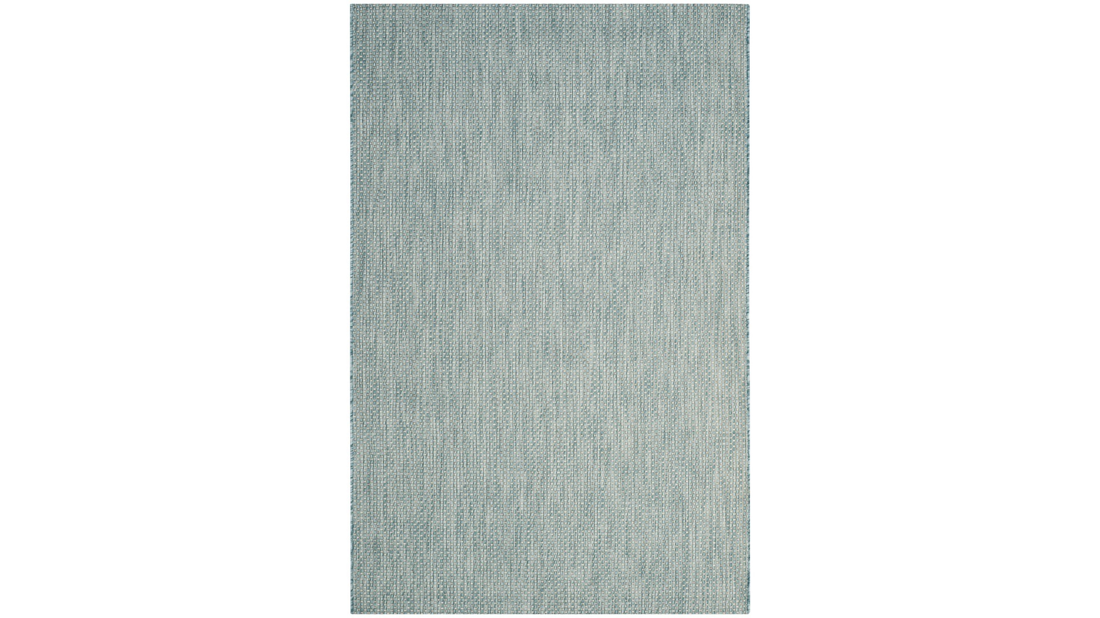 Safavieh Courtyard CY8521 Aqua and Gray 5'3" x 7'7" Outdoor Area Rug