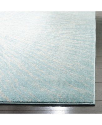 Evoke EVK228 Aqua and Ivory 5'1" x 7'6" Area Rug