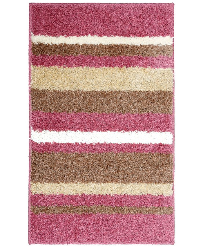 Home Dynamix Avalon NonSlip Stripe Shaggy Bath Mat Macy's