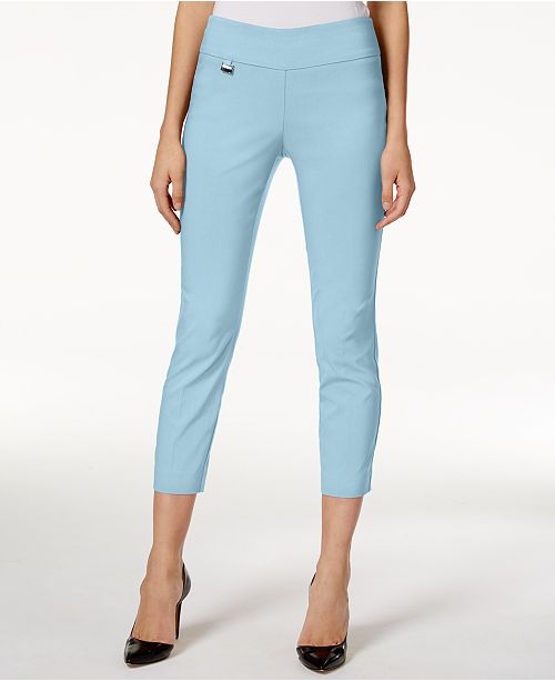 Alfani Petite Tummy Control Pull On Capri Pants Created For Macy S