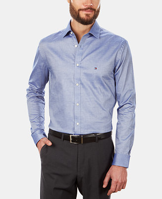 Tommy Men's Slim-Fit Stretch Solid Dress Shirt, Online Exclusive Created for Macy's -