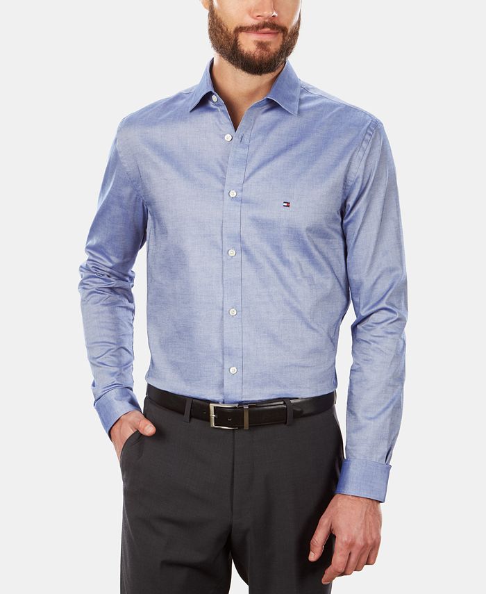 Tommy Men's Slim-Fit Stretch Solid Dress Shirt, Online Exclusive Created for Macy's - Macy's