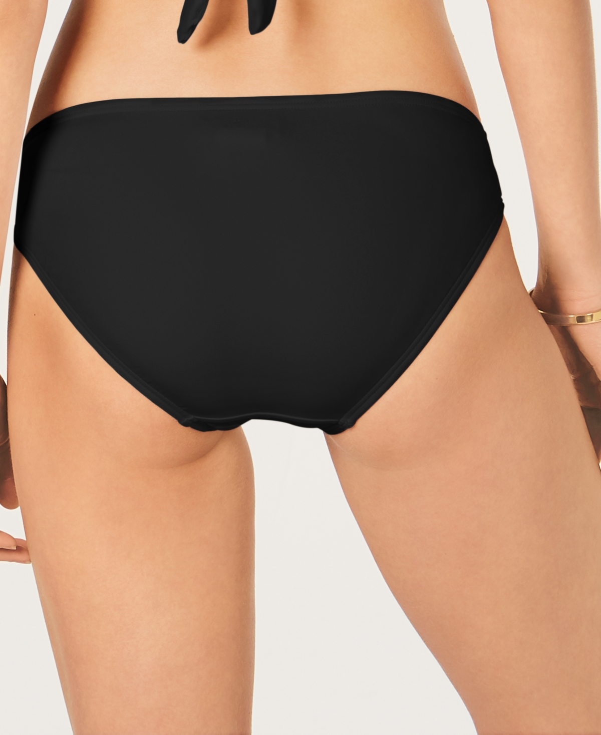 Michael Kors Michael  Logo-ring Bikini Bottoms, Created For Macy's In Black