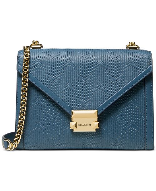 Michael Kors Whitney Embossed Leather Shoulder Bag & Reviews - Handbags ...