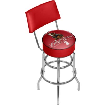 Trademark Global Budweiser Swivel Bar Stool with Back