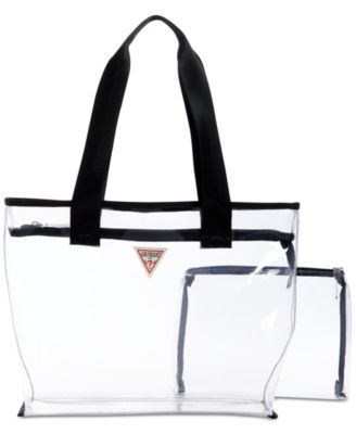 guess clear tote bags