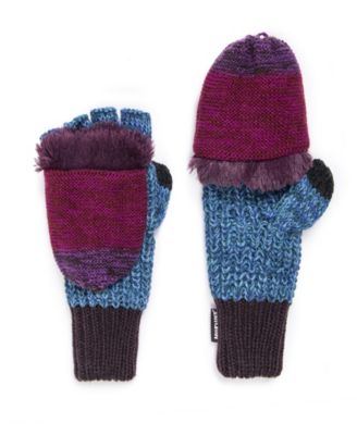 Muk Luks Women's Fingerless Flip Mittens