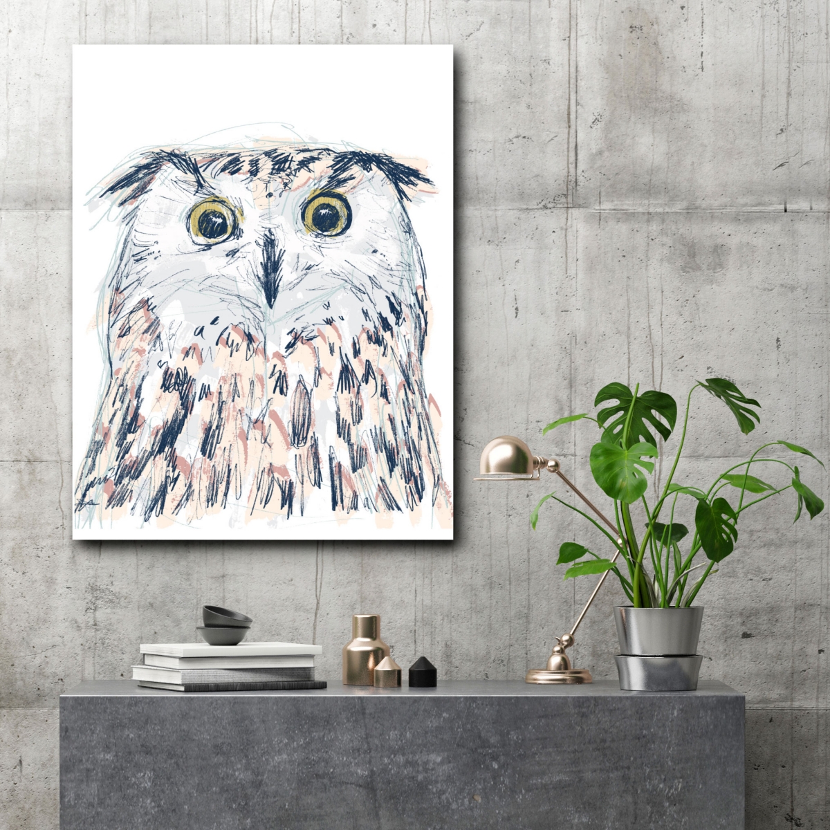 Courtside Market Gg Funky Owl Portrait Ii Gallery-Wrapped Canvas Wall Art -