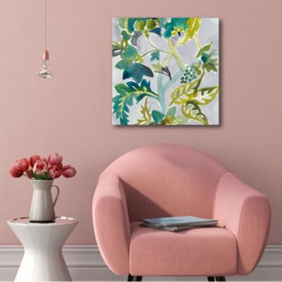 Batik Vines II Gallery-Wrapped Canvas Wall Art - 16" x 16"