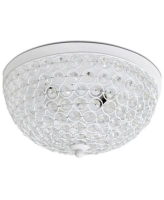 Elegant Designs 2 Light Elipse Crystal Flush Mount Ceiling Light