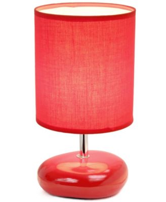 Simple Designs Stonies Small Stone Look Table Bedside Lamp