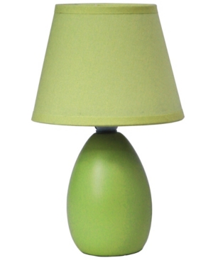 Simple Designs Mini Egg Oval Ceramic Table Lamp