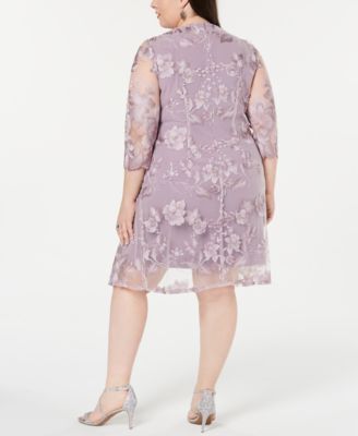 Plus Size Embroidered Jacket Dress