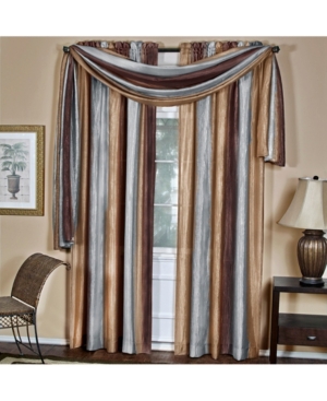 Achim Ombre Window Scarf, 50" In Chocolate