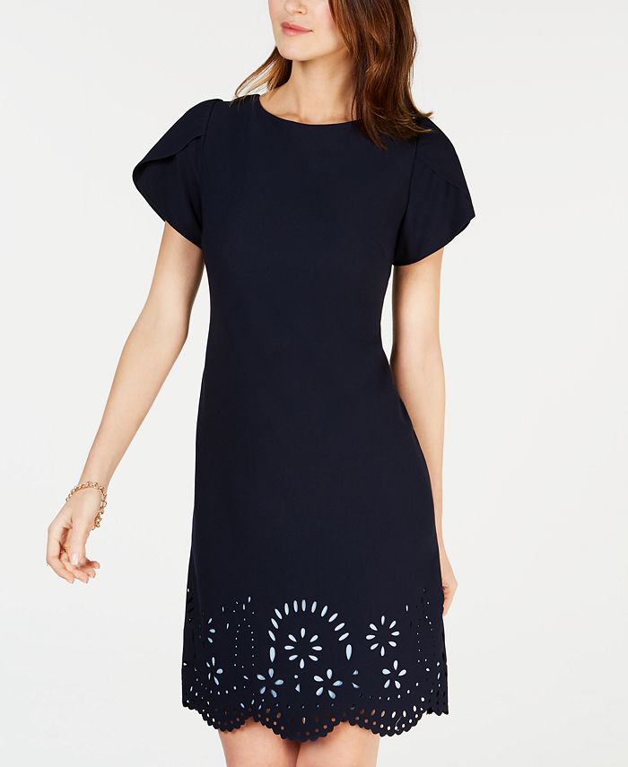 Jessica Howard Petite TulipSleeve Lasercut Dress Macy's