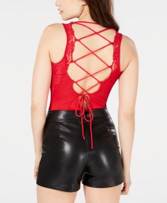 guess red lace bodysuit