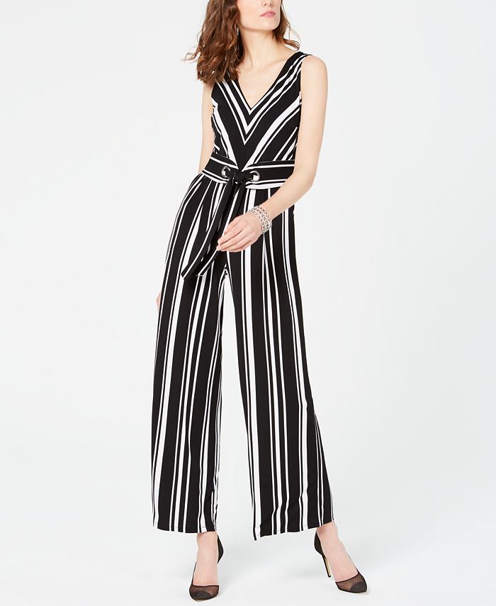 INC International Concepts INC Sleeveless Striped Jumpsuit, Created for ...