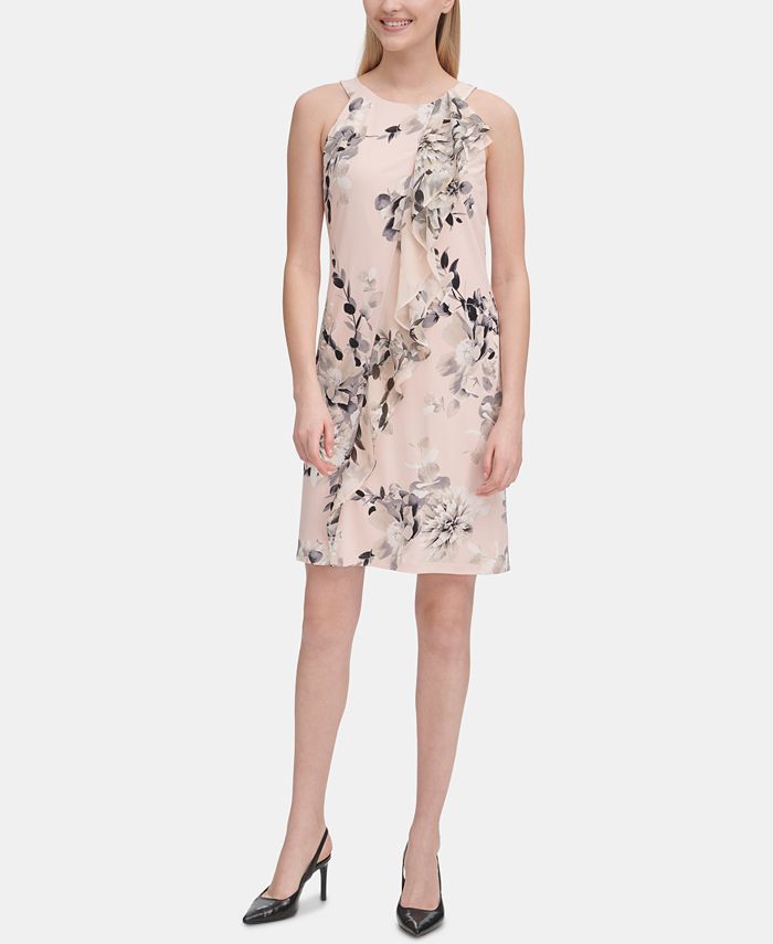 Calvin Klein RuffleFront Sheath Dress Macy's