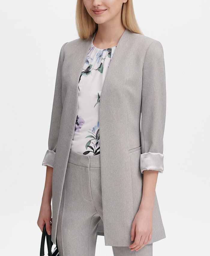 Calvin Klein Petite Open-Front Topper Jacket & Reviews - Wear to Work -  Petites - Macy's