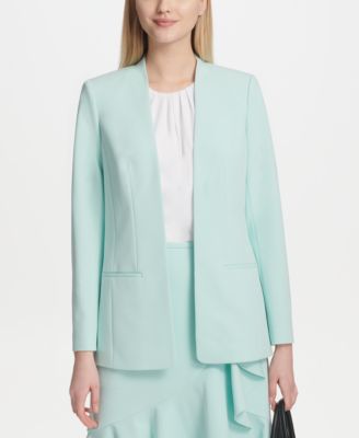 calvin klein collarless blazer