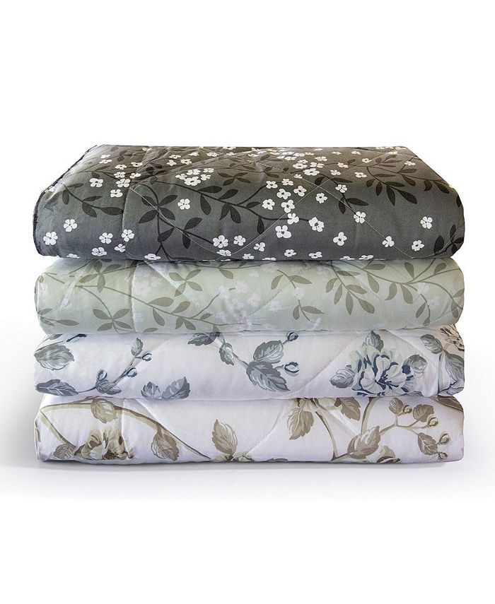 Great Bay Home Fashions Floral Printed Down Alternative Quilted Blanket