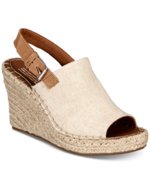 Toms Monica Slingback Platform Espadrille Wedge Sandals Women's Shoes