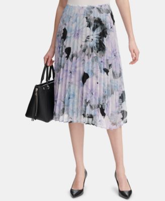 Calvin klein floral midi skirt hotsell