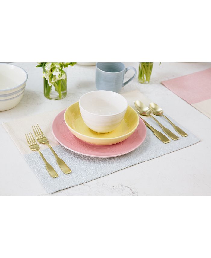 Martha Stewart Collection CLOSEOUT! Color Striping Dinner Plates, Set