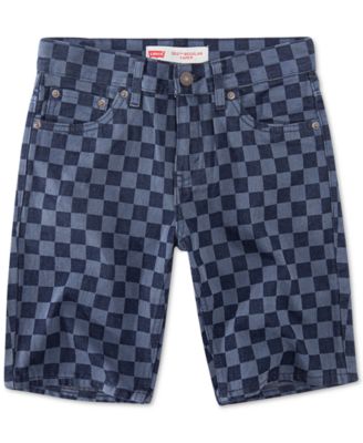 Levi's - Toddler Boys 502 Checkerboard-Print Taper-Fit Cotton Shorts