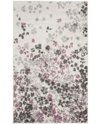 Adirondack Ivory and Purple 3' x 5' Area Rug