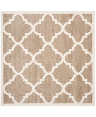 Amherst AMT423 Wheat and Beige 5' x 5' Square Outdoor Area Rug
