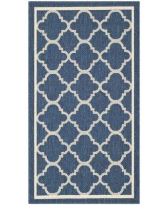 Safavieh Courtyard CY6918 Navy and Beige 2'7