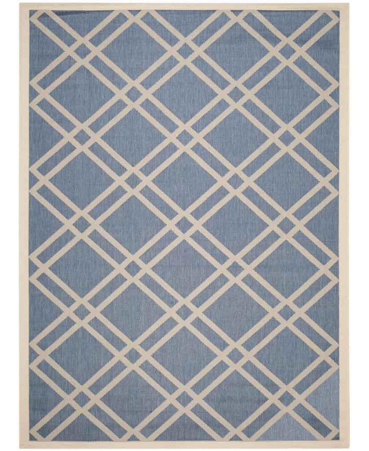 Safavieh Courtyard Blue and Beige 9' x 12' Sisal Weave Outdoor Area Rug - Blue / Bei