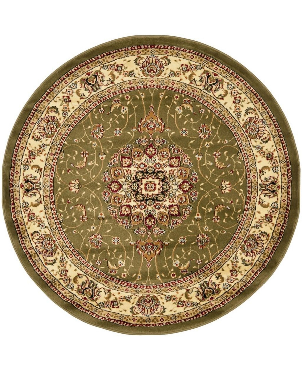 Safavieh Lyndhurst Sage and Ivory 10' x 10' Round Area Rug - Green Grou