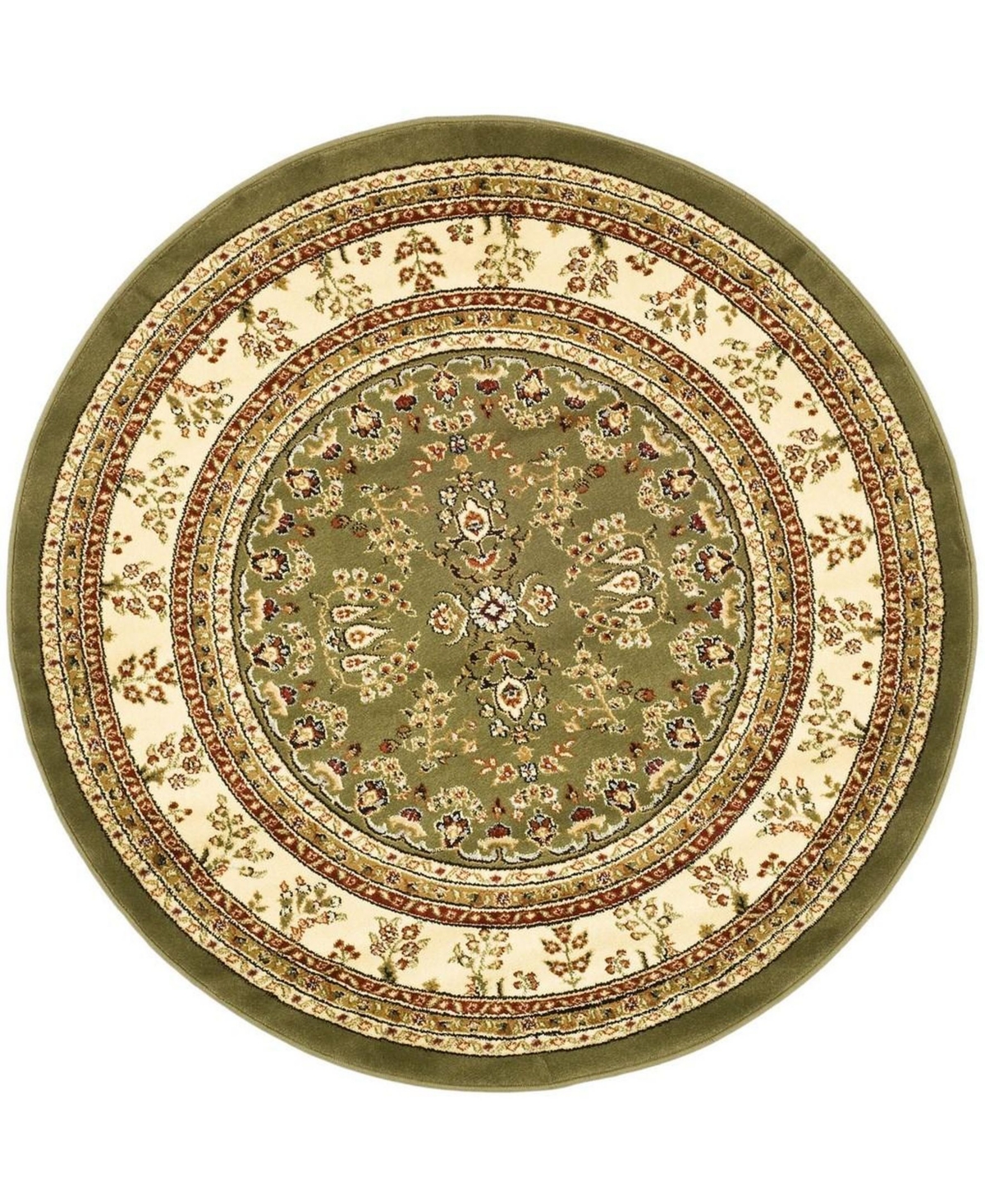 Safavieh Lyndhurst Sage and Ivory 8' x 8' Round Area Rug - Green Grou