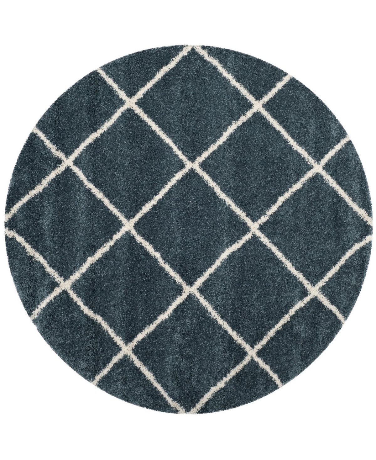 Safavieh Hudson 7' x 7' Round Area Rug - Slate Blue/Ivory