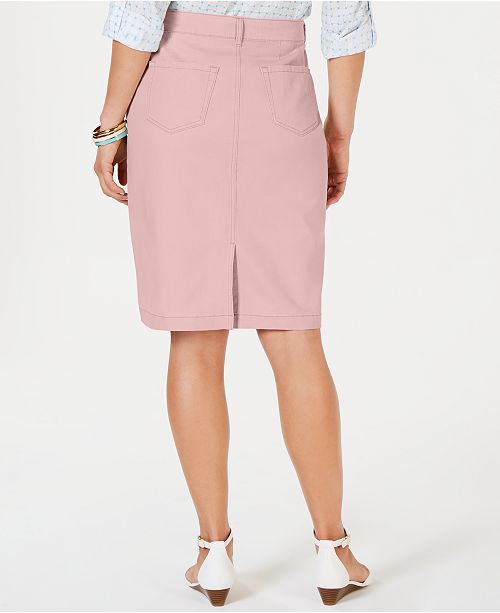 Charter Club Petite Denim TummyControl Skirt, Created for Macy's