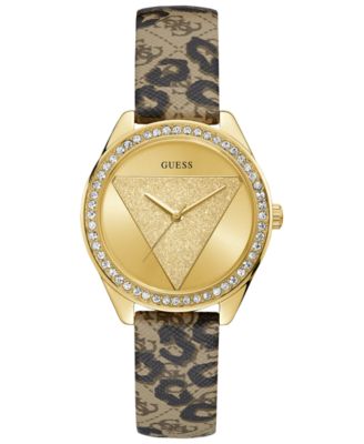 guess tiger print watch