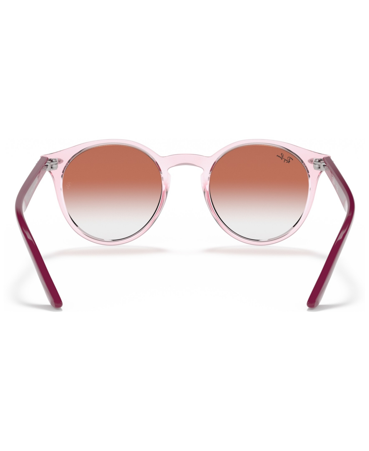 Ray-ban Jr . Kids Sunglasses, Rj9064 (ages 7-10) In Trasparent Pink,red Mirror Red
