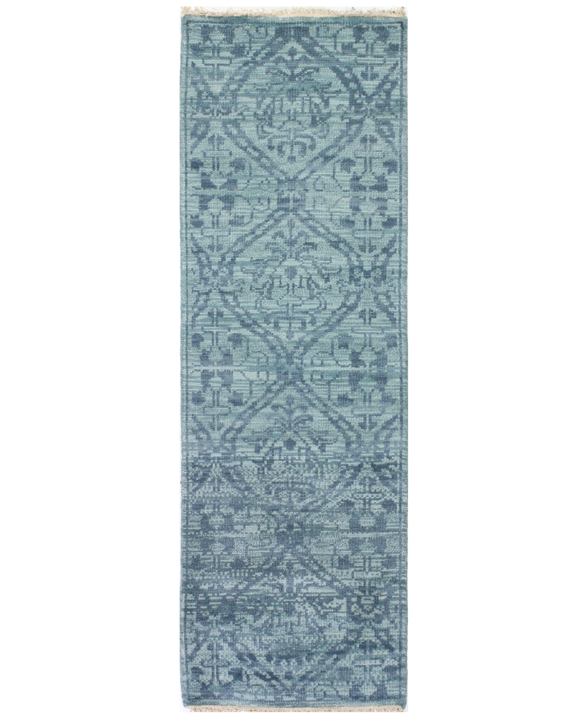 Carah Crh-107 Teal 2'6in x 8' Runner Area Rug - Teal
