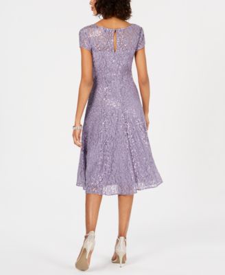 Women's Sequined Lace Midi Dresses