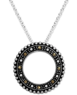 image of Marcasite Beaded Circle 18